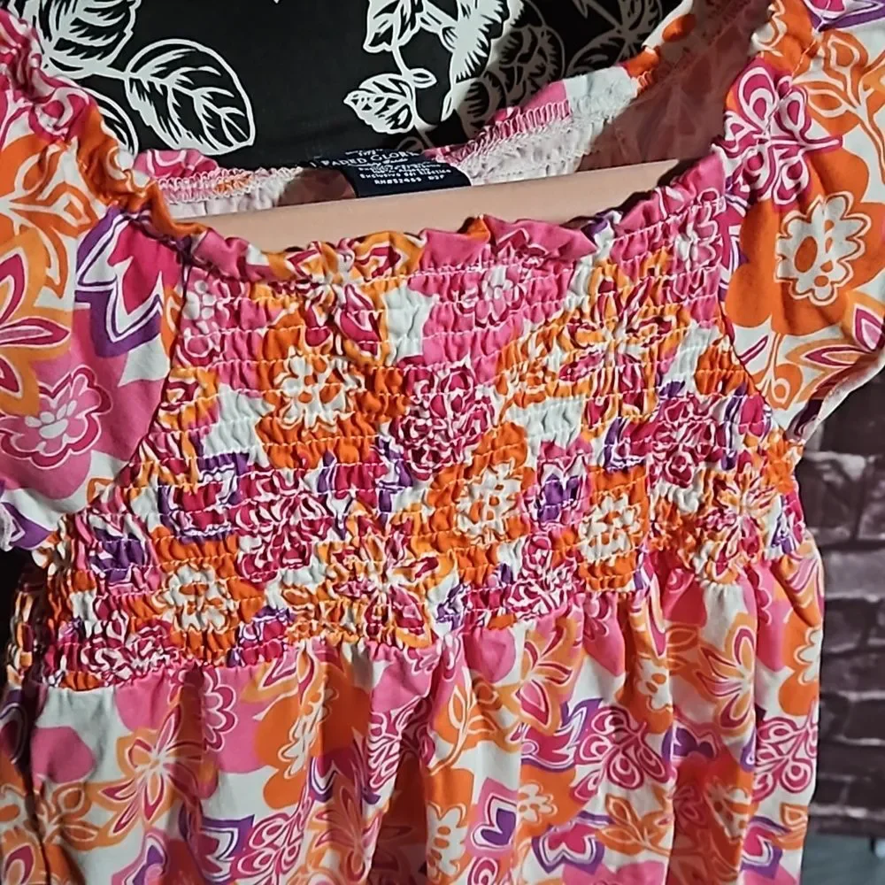 Faded Glory 🦊Girl's Floral Pink & Purple Sundress size Large (10-12)